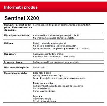 Poza Informatii produs Sentinel X200